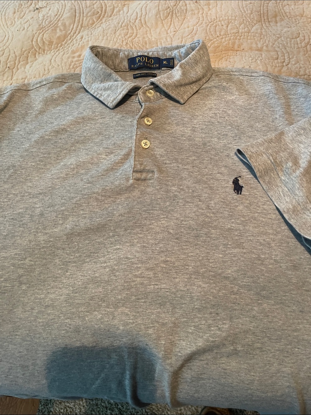 Polo by Ralph Lauren Gray Polo Shirt with Navy Pony